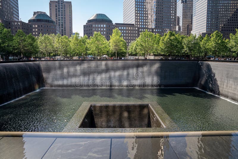 A view of the 9/11 monument in the USA. A view of the 9/11 monument in the USA