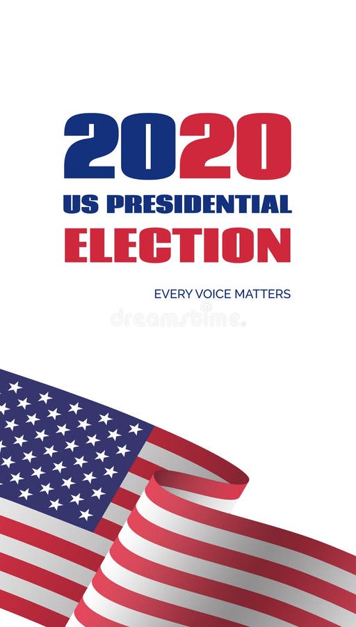 2020美国总统选举横幅 表决的传染媒介垂直的模板 皇族释放例证 2020美国总统选举横幅 表决的传染媒介垂直的模板 皇族释放例证