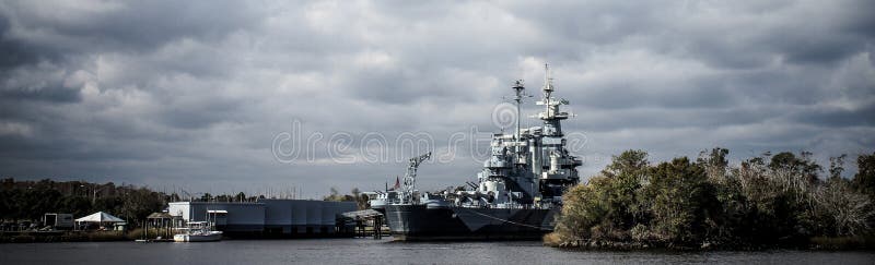 The United States Navy Battleship North Carolina retired in Wilmington, North Carolina. The United States Navy Battleship North Carolina retired in Wilmington, North Carolina.