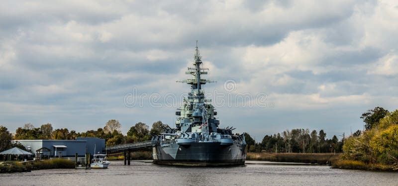 The United States Navy Battleship North Carolina retired in Wilmington, North Carolina. The United States Navy Battleship North Carolina retired in Wilmington, North Carolina.