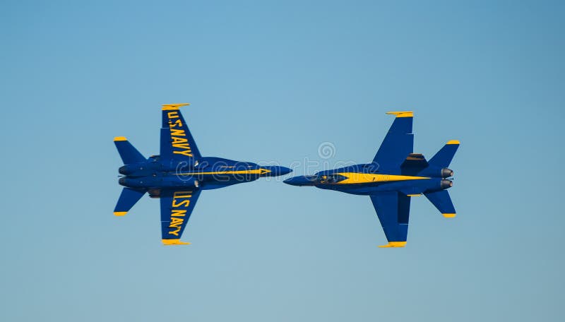 The US Navy's Blue Angle display team performing at Wings over Houston Airshow, 2014. The US Navy's Blue Angle display team performing at Wings over Houston Airshow, 2014