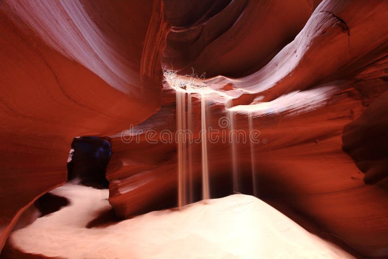 Antelope Canyon is the most-visited and most-photographed slot canyon in the American Southwest. It is located on Navajo land near Page, Arizona. Antelope Canyon is the most-visited and most-photographed slot canyon in the American Southwest. It is located on Navajo land near Page, Arizona.