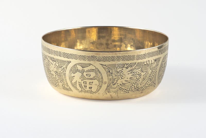 老中国黄铜碗