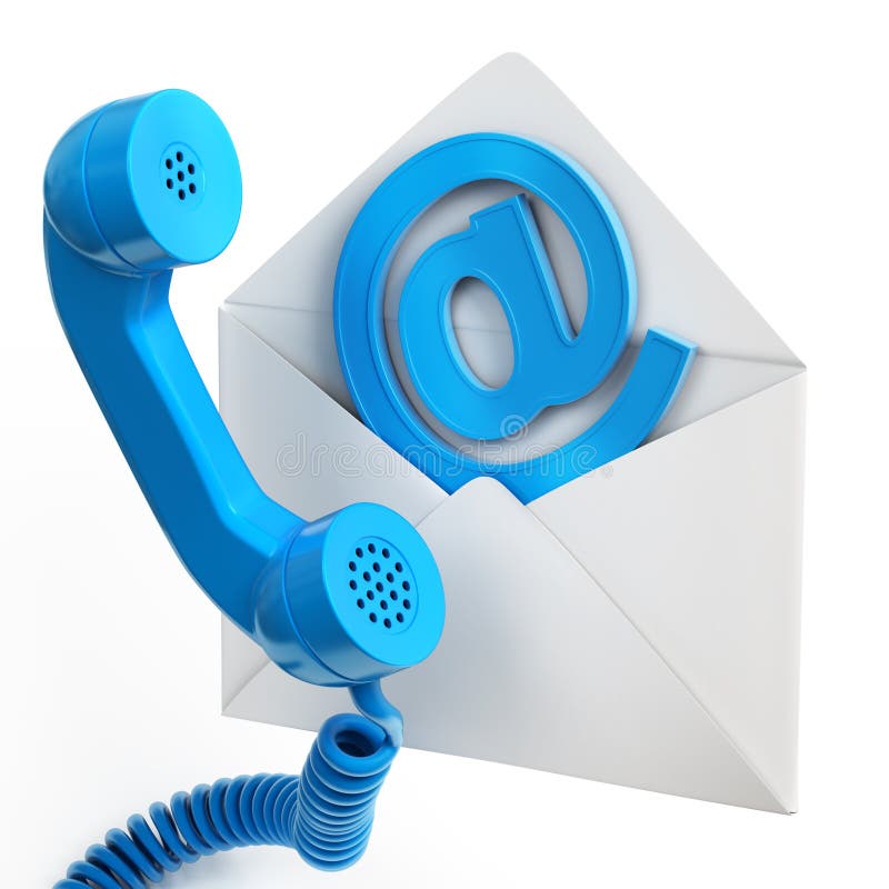 Contacts conceptual image with telephone and email. Contacts conceptual image with telephone and email