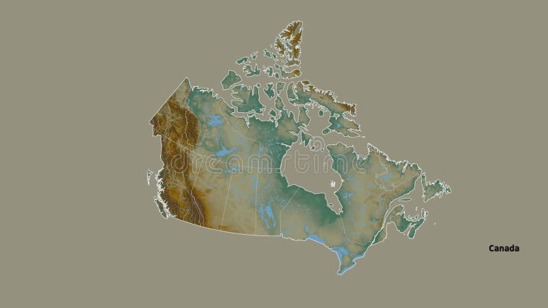 育空区. 加拿大. 救济地图