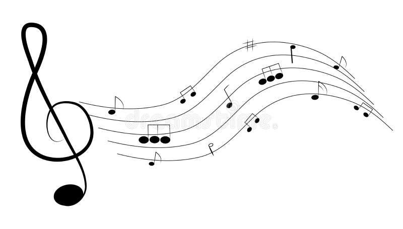 Background design with Collection of different music notes. Background design with Collection of different music notes.