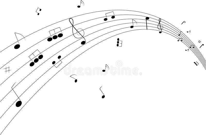 Background design with Collection of different music notes. Background design with Collection of different music notes.