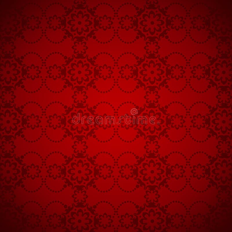 An elegant, floral red background pattern. An elegant, floral red background pattern