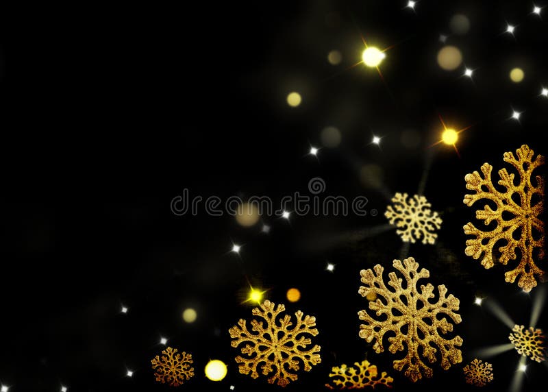 Christmas background - gold snowflakes on a black. Christmas background - gold snowflakes on a black