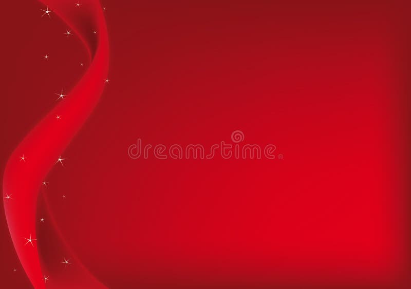 Red christmas background with twirl and stars. Red christmas background with twirl and stars