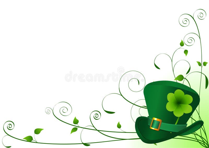 Vector St. Patricks Day Floral Background with place for your copy/text. Vector St. Patricks Day Floral Background with place for your copy/text