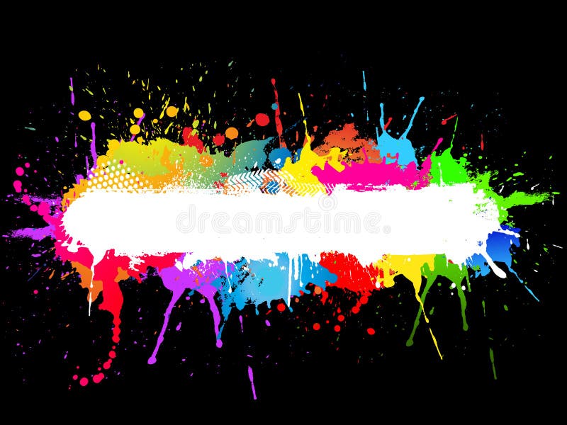 Grunge background with colourful paint splats. Grunge background with colourful paint splats