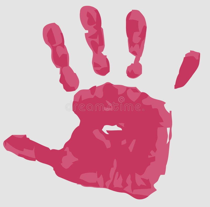 Hand Print On Gray Background JPEG Illustration and Vector. Hand Print On Gray Background JPEG Illustration and Vector