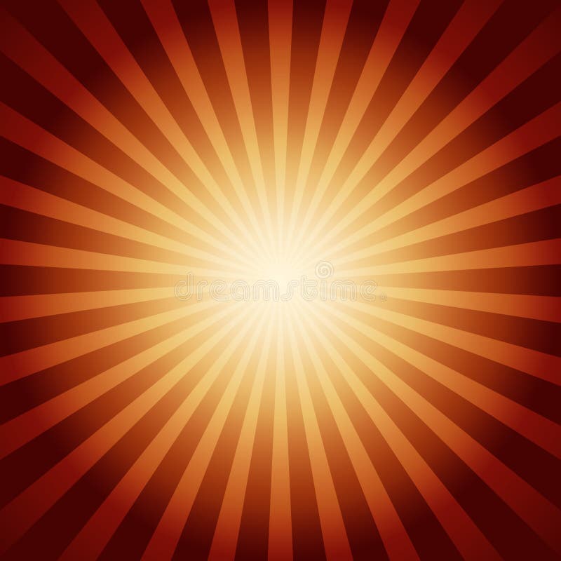 Vector square retro illustration with dark and light rays. Central striped explosion background with gradient from white and yellow to dark red. Vector square retro illustration with dark and light rays. Central striped explosion background with gradient from white and yellow to dark red.