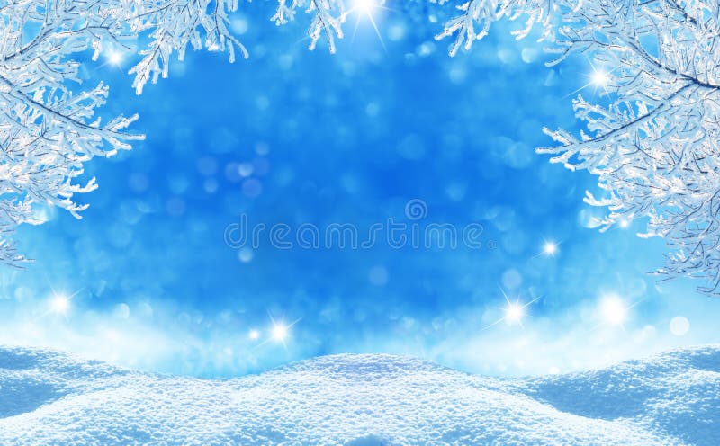 Winter christmas background with trees covered by snow. Winter christmas background with trees covered by snow