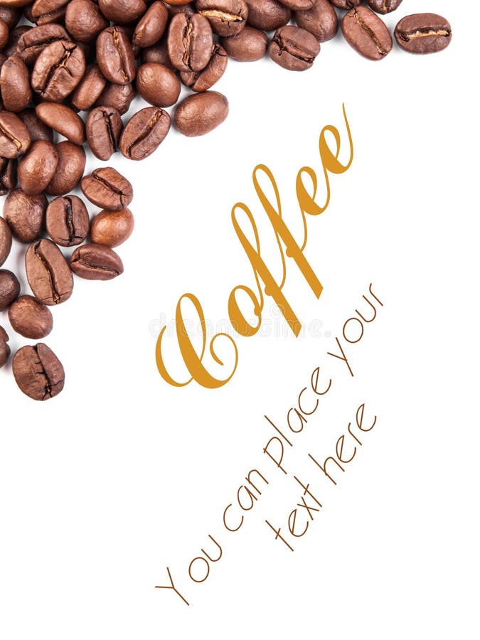 背景豆咖啡框架白色 免版税库存图片