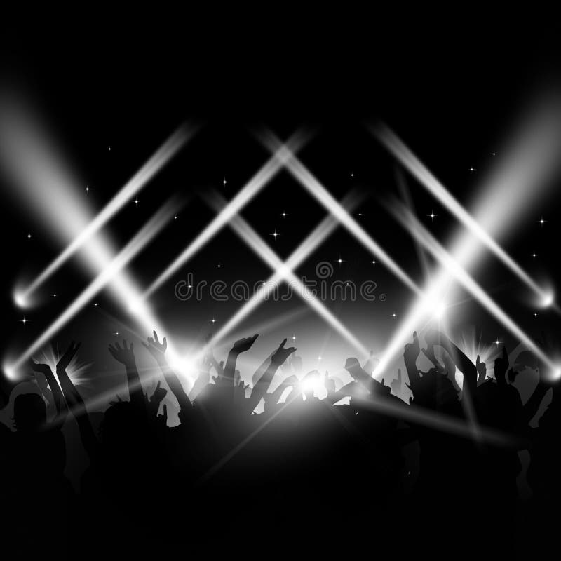 Music dance party background with dancing crowd. Music dance party background with dancing crowd