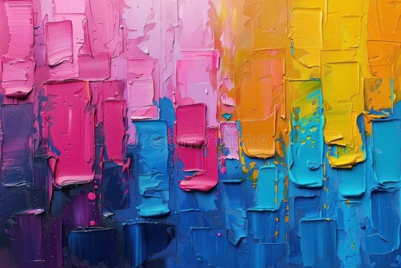 油画色彩鲜艳的抽象画库存例证. 插画包括有艺术性, 内部, 分层堆积