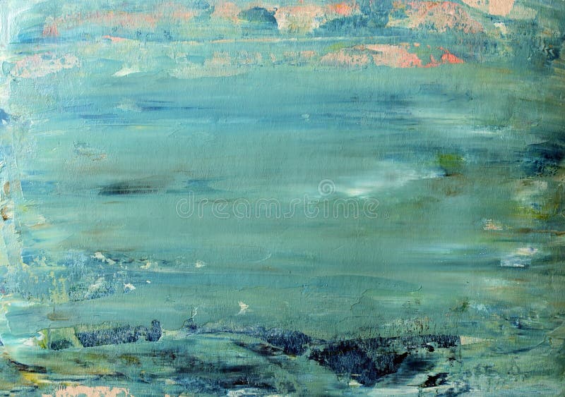 抽象彩色油画，画布上。半抽象的花卉图像库存例证. 插画包括有印象主义