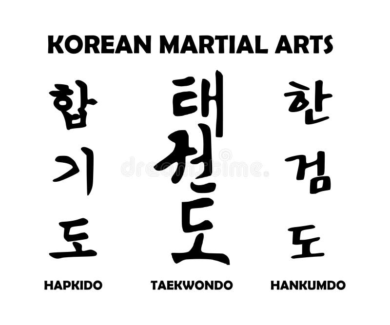 艺术韩文军事 库存例证