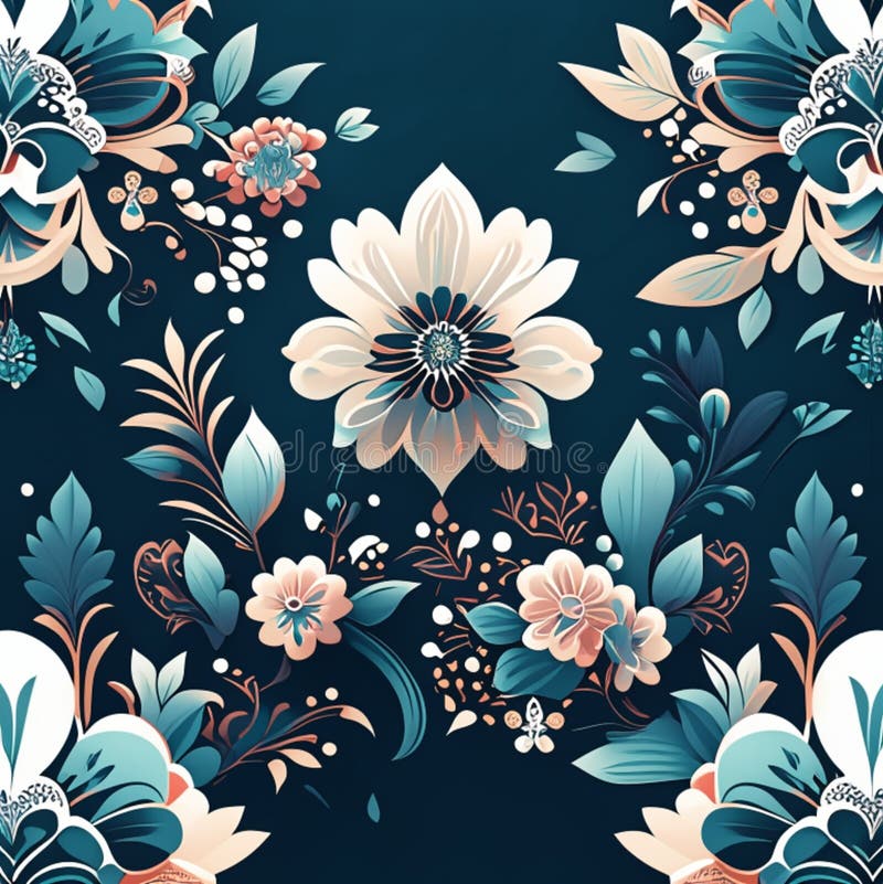 花卉图案是指以各种花卉为特征的图案或图案 库存例证