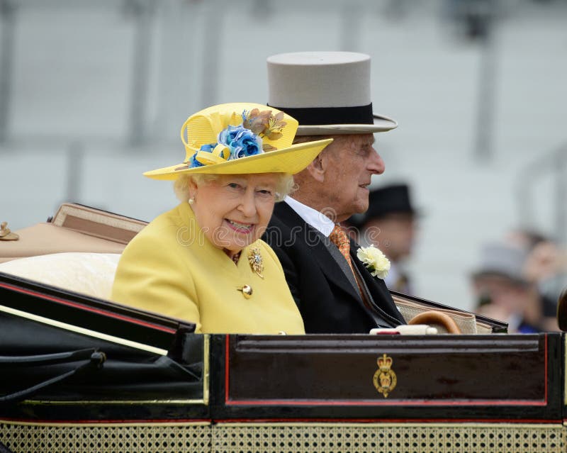 HRH the Queen of England in the royal procession at the Royal Ascot Races 14-6-16. HRH the Queen of England in the royal procession at the Royal Ascot Races 14-6-16