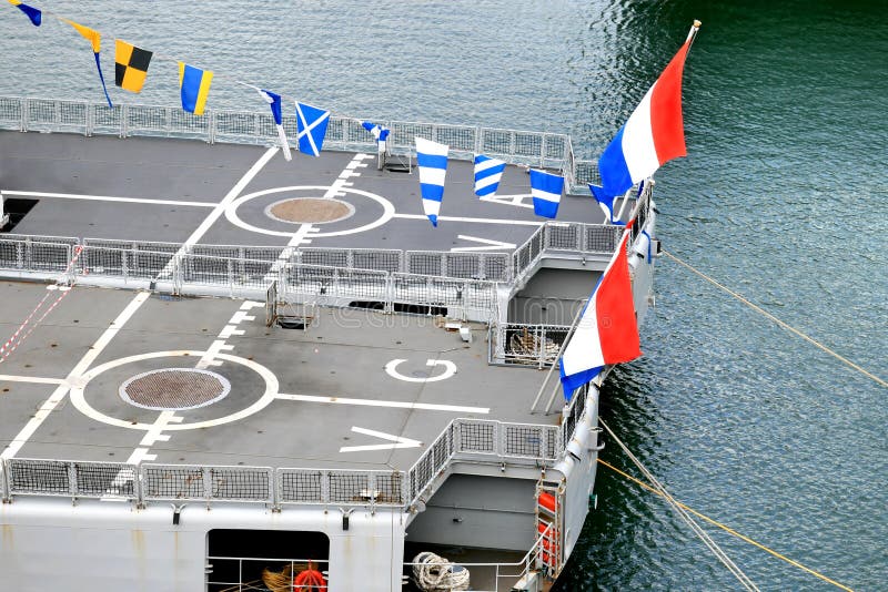 Two M-type frigates Hr. Ms Van Galen and Hr. Ms. Van Amstel, moored alongside each other, in the navy harbour of Den Helder in the Netherlands. Two M-type frigates Hr. Ms Van Galen and Hr. Ms. Van Amstel, moored alongside each other, in the navy harbour of Den Helder in the Netherlands.