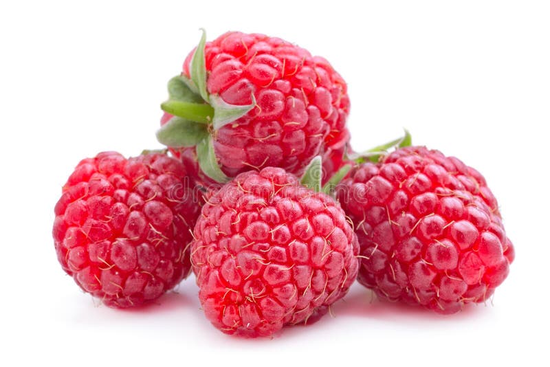 Sweet raspberry isolated on white. Sweet raspberry isolated on white