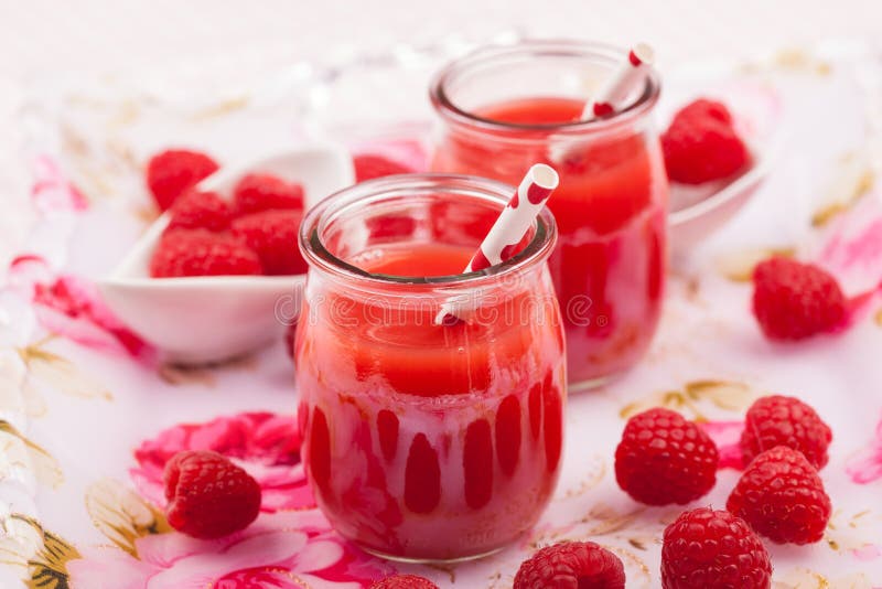 Raspberry smoothie with fresh fruits. Raspberry smoothie with fresh fruits