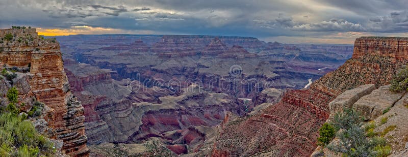 Grand Canyon Arizona view from east of Moran Point on the south rim. Grand Canyon Arizona view from east of Moran Point on the south rim