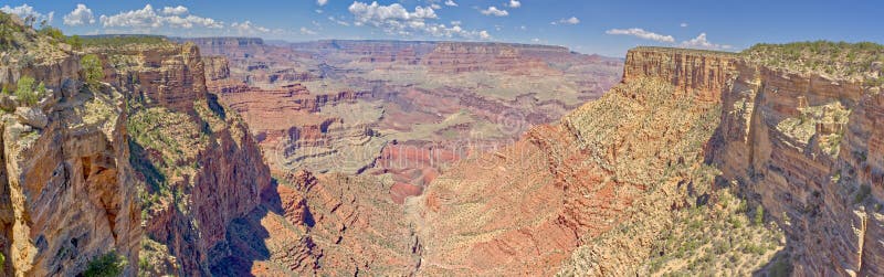 Grand Canyon Arizona viewed from the cliffs halfway between Moran Point and Zuni Point. Grand Canyon Arizona viewed from the cliffs halfway between Moran Point and Zuni Point