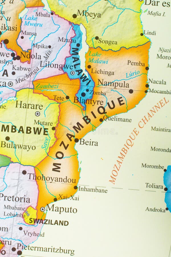 莫桑比克地图库存照片. 图片包括有领土, 目的地, 城市, 马普托, 国家