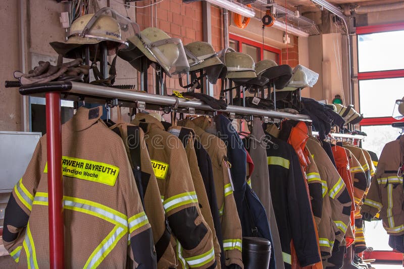 德国消防员在拜罗伊特（巴伐利亚）的开放日 库存图片