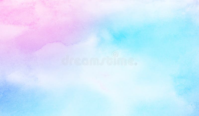 葡萄酒卡片的，减速火箭的模板柔和的蓝色，紫色和桃红色树荫水彩背景 免版税库存图片