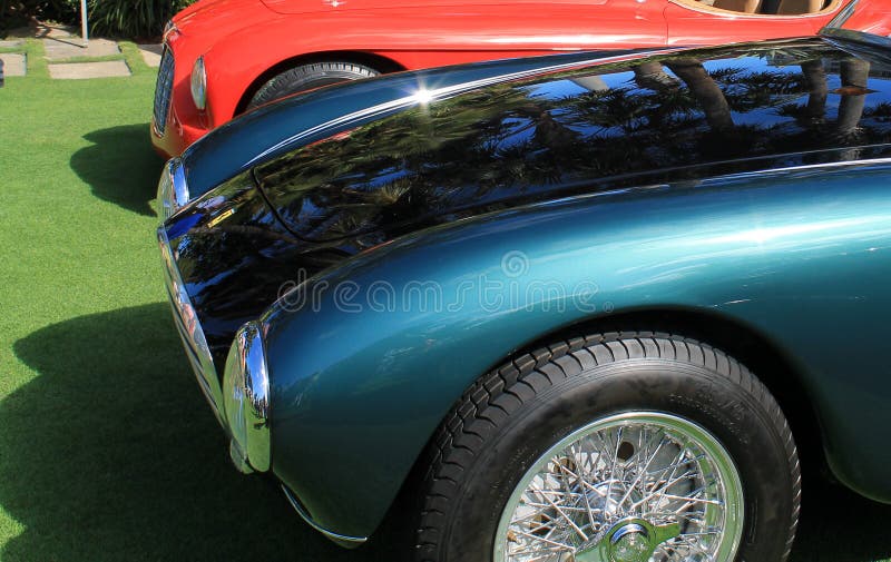 1951 Ferrari 212 export spyder hood and fender at cavallino 2012. 1951 Ferrari 212 export spyder hood and fender at cavallino 2012