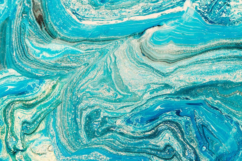 蓝绿色使有大理石花纹的纹理 与被绘的抽象油的创造性的背景挥动,手工制造表面 免版税库存图片 蓝绿色使有大理石花纹的纹理 与被绘的抽象油的创造性的背景挥动,手工制造表面 免版税库存图片