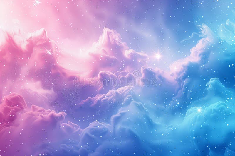 蓝粉色彩色梯度背景的数字图像 库存例证