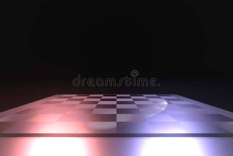 蓝色 — 红色光照的黑色背景上的3d绘制Illustrator棋盘 前透视视图 战斗策略 库存例证 蓝色 — 红色光照的黑色背景上的3d绘制Illustrator棋盘 前透视视图 战斗策略 库存例证