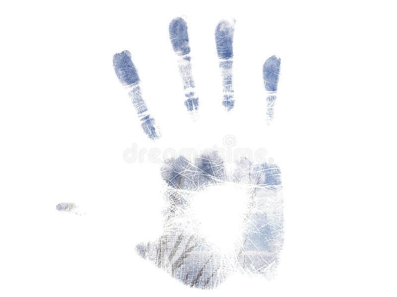 Blue Summer handprint. Blue Summer handprint