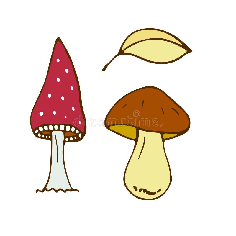 蘑菇传染媒介例证 贴纸和补丁设计 向量例证 蘑菇传染媒介例证 贴纸和补丁设计 向量例证