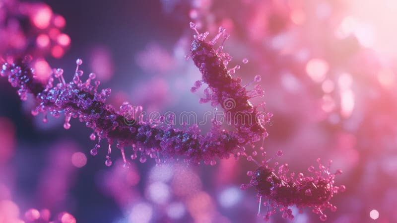 蛋白质分子及其复杂结构的活力世界探索 皇族释放例证