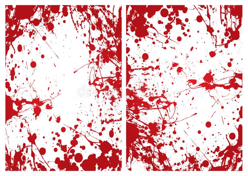 Red grunge ink splat blood border or frame background. Red grunge ink splat blood border or frame background