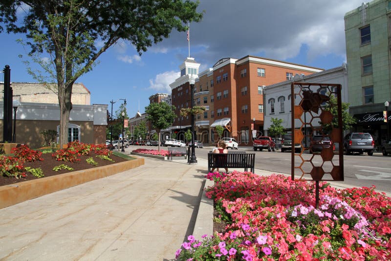 街市小镇 免版税库存照片