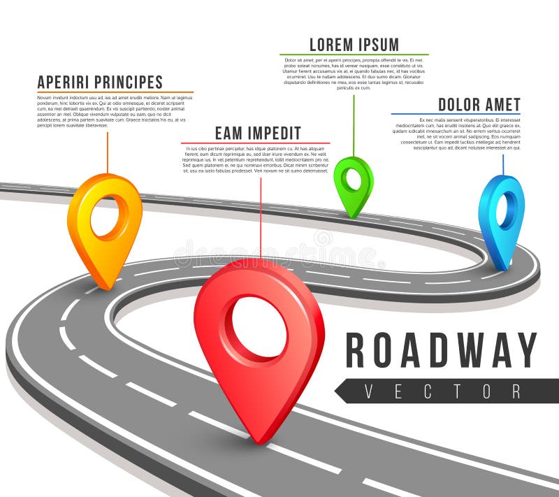街道传染媒介企业infographics设计的路线图 皇族释放例证 街道传染媒介企业infographics设计的路线图 皇族释放例证