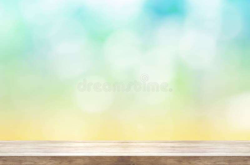 Empty wooden table top front of blurred summer abstract background. can be used product display. Empty wooden table top front of blurred summer abstract background. can be used product display.