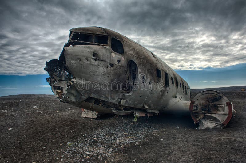 Wreck of a US military plane crashed in the middle of the nowhere. The plane ran out of fuel and crashed in a desert not far from Vik, South Iceland in 1973. The crew survived. It is a famous site to visit nowadays, but hard to find. Wreck of a US military plane crashed in the middle of the nowhere. The plane ran out of fuel and crashed in a desert not far from Vik, South Iceland in 1973. The crew survived. It is a famous site to visit nowadays, but hard to find.