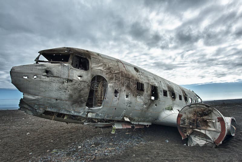 Wreck of a US military plane crashed in the middle of the nowhere. The plane ran out of fuel and crashed in a desert not far from Vik, South Iceland in 1973. The crew survived. It is a famous site to visit nowadays, but hard to find. Wreck of a US military plane crashed in the middle of the nowhere. The plane ran out of fuel and crashed in a desert not far from Vik, South Iceland in 1973. The crew survived. It is a famous site to visit nowadays, but hard to find.