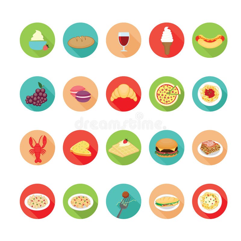 Italian food icons set. Illustration eps10. Italian food icons set. Illustration eps10