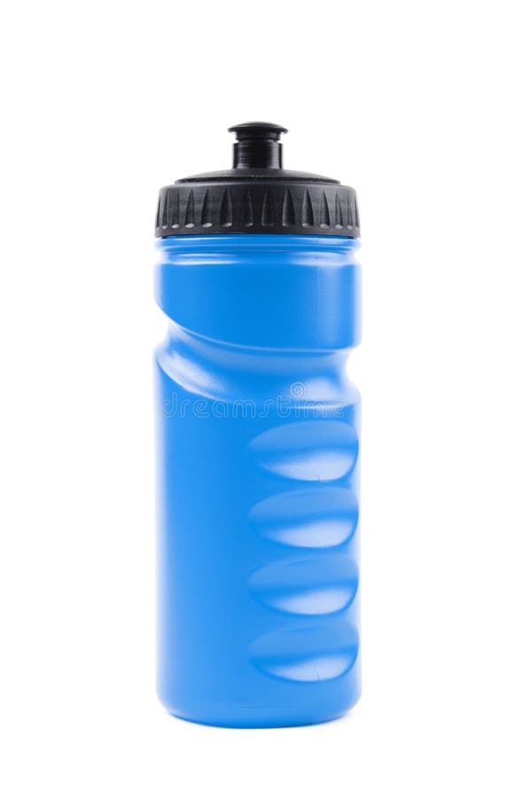 Blue plastic sport water bottle isolated over the white background. Blue plastic sport water bottle isolated over the white background