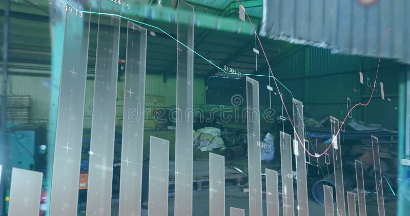 视频是一幅无人机在拼贴场拍摄的金属碎片 向量例证